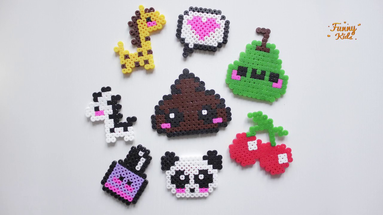 KAWAII magnesy na lodowke | Perler Beads | koraliki do prasowania | DIY KAWAII fridge magnets