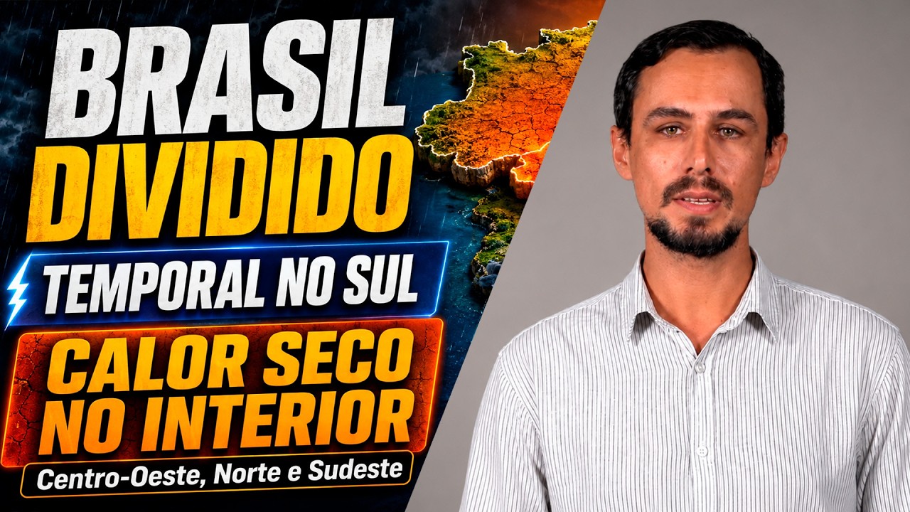 Sul terá nova rodada de chuvas, enquanto calor e tempo seco ganham força no Brasil
