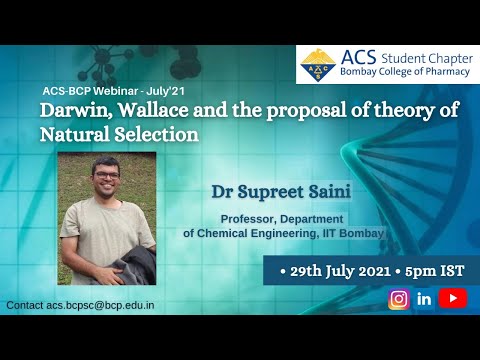 "Darwin, Wallace and the proposal of theory of Natural Selection" by Dr Supreet Saini, IIT Bombay