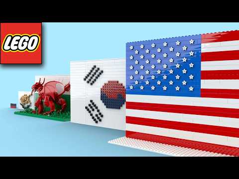 LEGO Flags From Smallest To Biggest