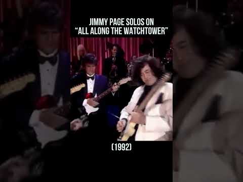 Jimmy Page solos on "All Along the Watchtower"