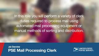 USPS Mail Processing Clerk Postal Support Employees