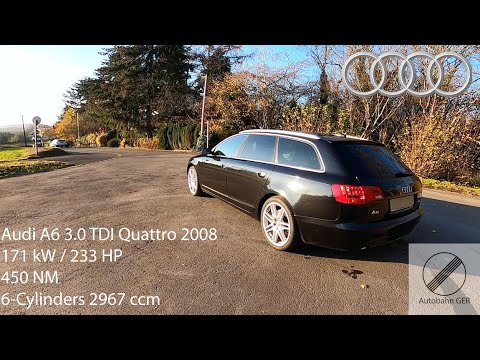 Audi A6 Avant 3.0 TDI Quattro 2008 | 233 HP | GERMAN Autobahn | Top Speed