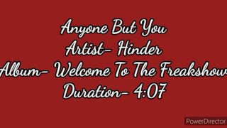 Anyone But You by Hinder (Lyric video)
