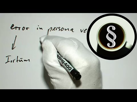 Latein im Recht: error in persona vel obiecto