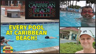 EVERY Pool At Disney's Caribbean Beach Resort at Disney World Florida!