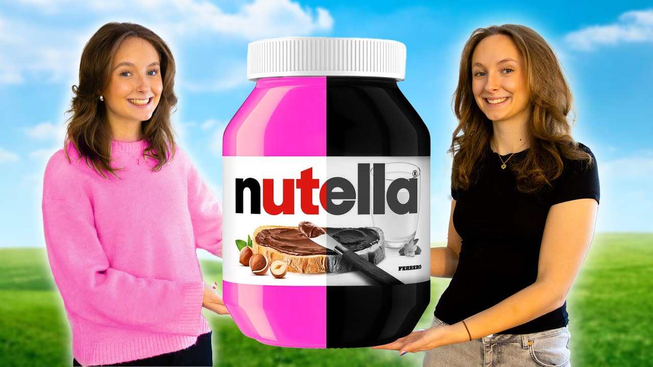 Vi äter bara Svart VS Rosa mat i 24h!