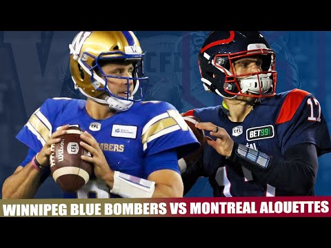 WEEK  12   WINNIPEG BLUE BOMBERS 5-4 @ MONTREAL ALOUETTES 5-5 THE CFL SEASON 1 2025