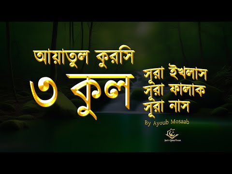 আয়াতুল কুরসি এবং তিন কুল সূরা (নাস, ফালাক, ইখলাস) | Nice Recitation of Ayatul kursi and 3 Quls
