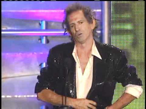 Keith Richards inducts Johnnie Johnson and James Burton Inductions 2001