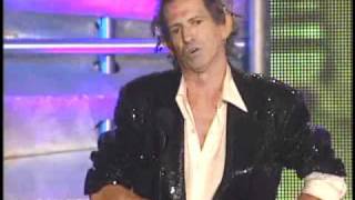 Keith Richards inducts Johnnie Johnson and James Burton Inductions 2001