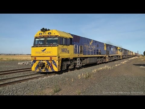 NR25 "Indian Pacific" Leads 1MP2 Steel & Container Train - PoathTV Australian Railways