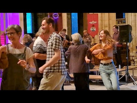 Ceilidh in Beverley Minster - Circle Hornpipe - Rastrum Ceilidh Band