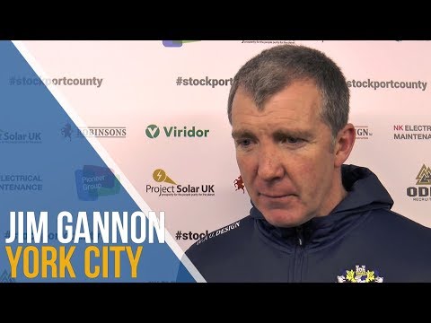 Jim Gannon Post-Match Interview - York City