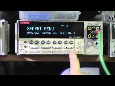 Secret menu in Keithley 2001 DMM (A firmware)