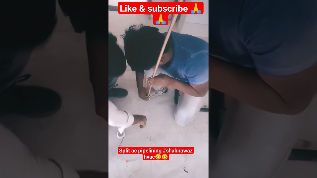 SPLIT AC PIPELIN AND INSTALLATION ✅ ✅ ✅ PROSES#actechnician #shahnawaz HVAC SYSTEM