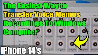 The Easiest Way to Transfer Voice Memos Recordings To Windows Computer on iPhone 14/14 Pro Max