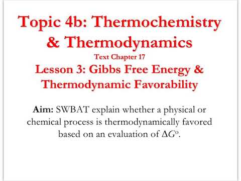 Thermo Notes Part 3 Lesson 3 Gibbs
