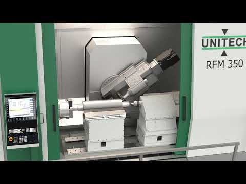 Fräsmaschine für Extruderschnecken, Rotoren und Längsverzahnungen UNITECH - RFM 350