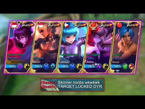 5 MAN KOF SKIN IN RANKED GAME! ENEMY WANT TO DESTROY US 🥶 - MLBB