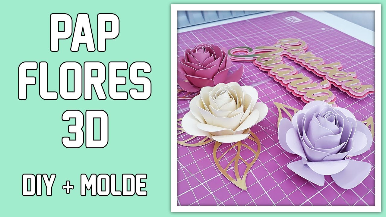 Como fazer rosas 3D para topos de bolo / (DIY + MOLDES)