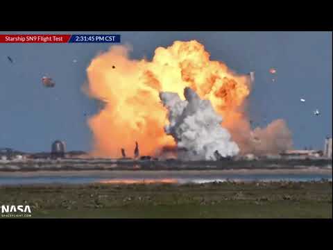 Starship SN9 Crash 1080p #spacex #elonmusk #rocket
