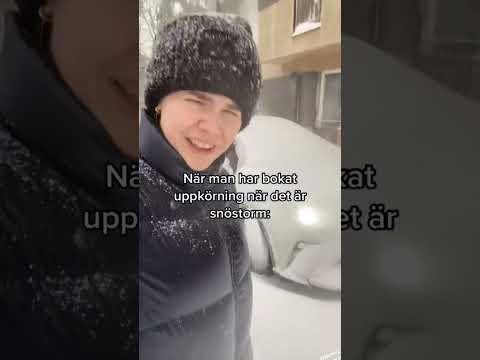 När man har uppkörning när det är snöstorm #snö #sverige #storm #roligt #köra #nybörjare