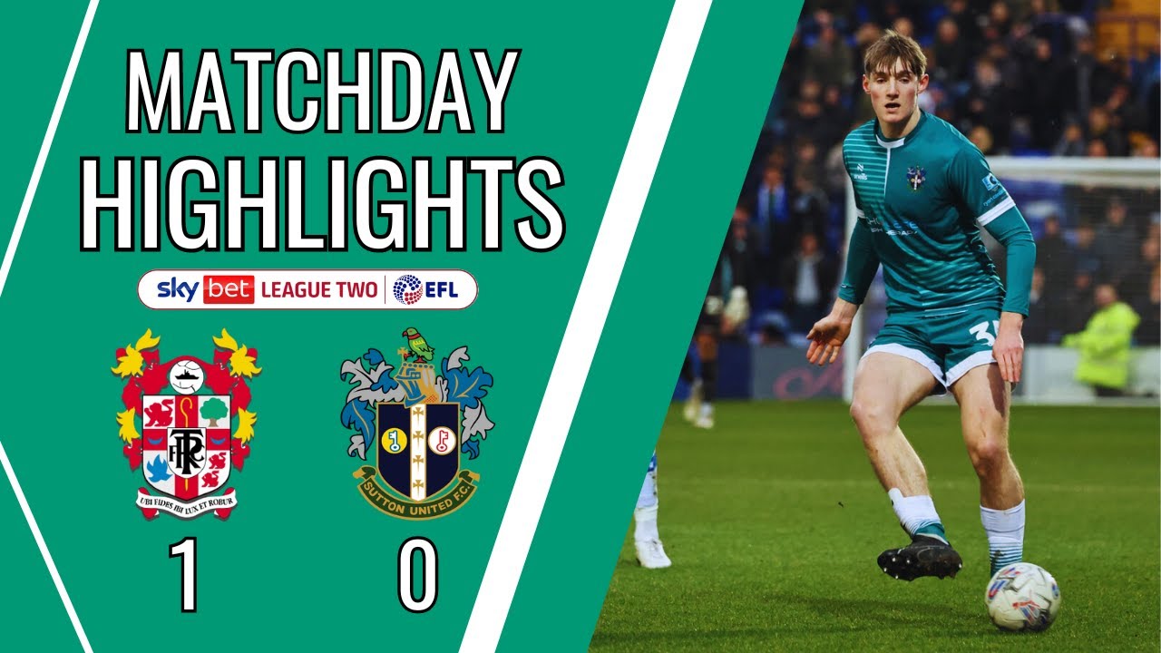 Tranmere Rovers vs Sutton United highlights
