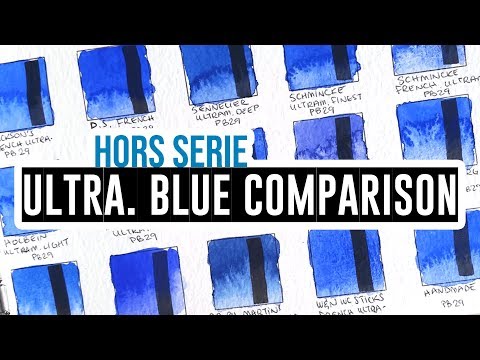Sample Fun - Comparison of Ultramarine Watercolors
