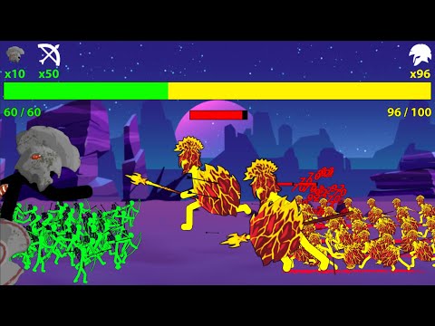 I made a Stickman Fight - Stick War Color - Marble Ragdoll battle