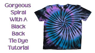 Tie-Dye Pattern: Gorgeous Spiral With A Black Back