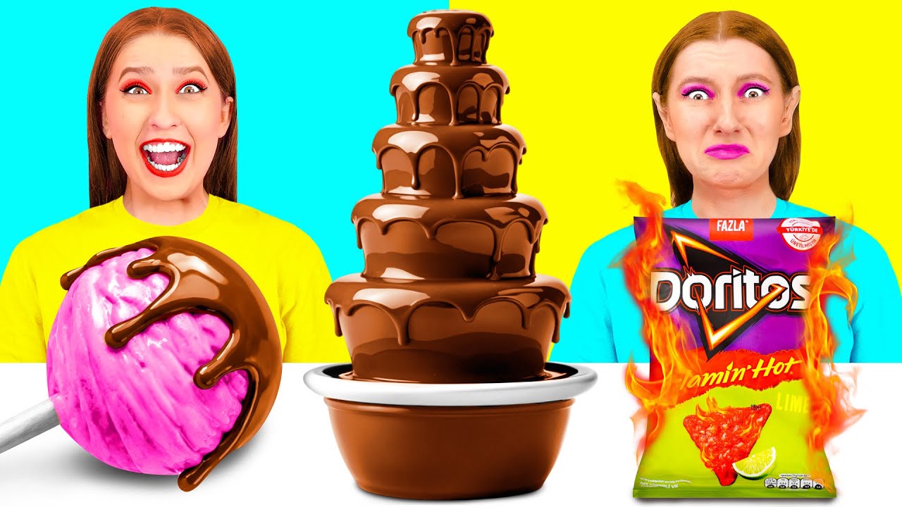 チョコレートファウンテンチャレンジ | おいしいキッチンのハック Fun Fun Challenge