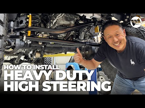 HIGH STEER Iron Knuckles Installation with Heavy Duty Tie Rod and Drag Link Made by ROCK JOCK