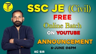 SSC JE (Civil) 2022 || Free Online Course | Announcement | ssc je civil engineering @Tech Pathshala