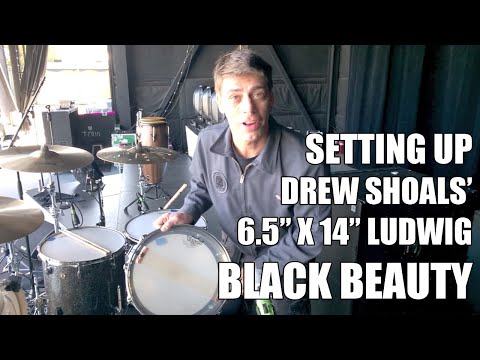 Setting Up Drew Shoals' Ludwig Black Beauty with Rimshot Lug Locs and Puresound Snares