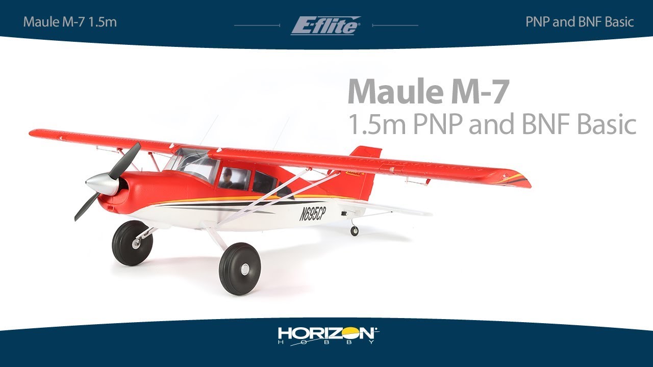 E-flite Maule M-7 1.5m SAFE Select BNF Basic, plováky