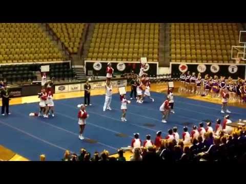 LHS varsity Cheer 2015 Nationals routine practice run