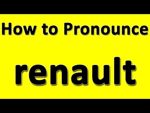 How to Pronounce renault