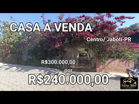CASA A VENDA TERRENO 1.089 METROS NO CENTRO DE JABOTI PARANA R$240.000,00 