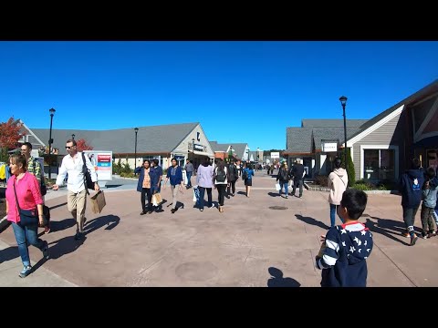 ⁴ᴷ⁶⁰ Caminhando pelo Woodbury Common Premium Outlets, NY (Narrado) - 14 de outubro de 2019