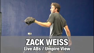 Zack Weiss, RHP | Umpire view | Live At Bats at The Sports Academy | July 22, 2020