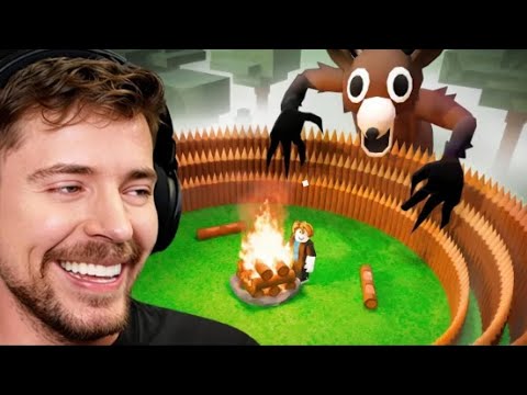 Mr Beast gaming survive 99 nights in the forest for $100,000 