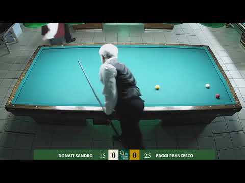 DONATI SANDRO vs PAGGI FRANCESCO - 1ª Prova Istituzionale - 10/11/2019 - Accademia del Biliardo TR