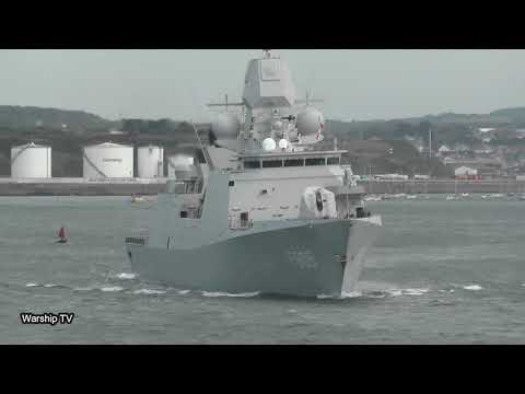 ROYAL NETHERLANDS NAVY HNLMS EVERTSEN F805 ENTERS DEVONPORT AT DEVILS POINT - 18th September 2020