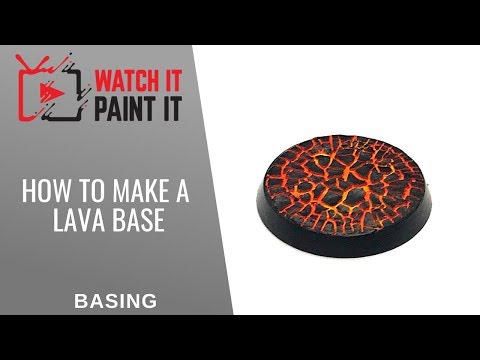 How to paint lava bases for miniatures