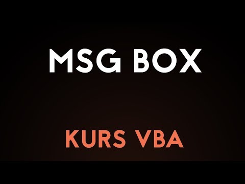 [iExcel.pl] Kurs VBA #3 Msgbox