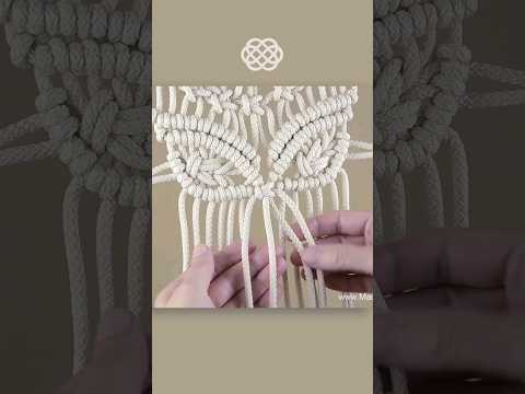 DIY Macrame Wall Hanging Leaves with Flower