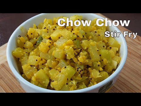 Chow Chow Stir Fry | Chayote Squash Side Dish Recipe | Seeme Badanekayi Recipe