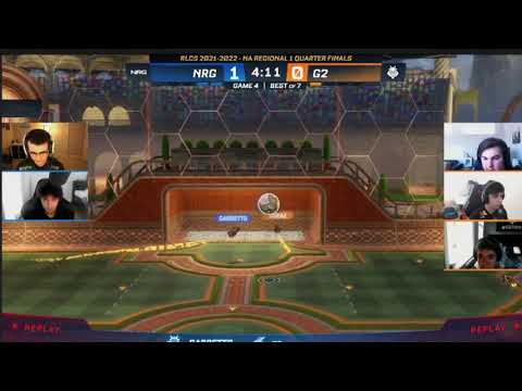 NRG GarrettG bullies G2 Dreaz to get a goal in RLCS NA regionals | Epic reaction from JSTN |
