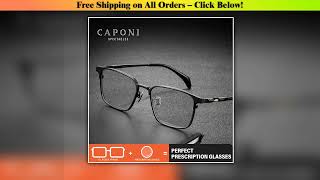 Download lagu CAPONI Prescription Men Glasses Pure Titanium Progressive Computer Glasses Classic Anti Blue Ray mp3